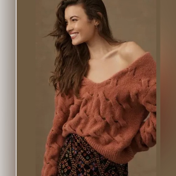 Joie Aaliya V-Neck Pullover Sweater Chunky Knit Black Sweater Size S, NWOT - Picture 2 of 7